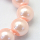 Cottura dipinto di perle di vetro perlato fili di perline rotondo X-HY-Q330-8mm-05-3