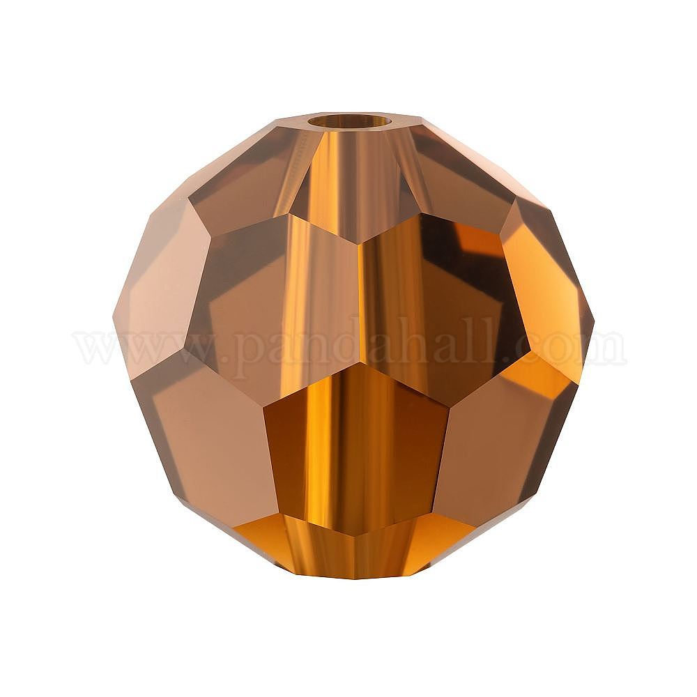250 Perles Cristal Bicône 6 Mm Amber AB – Verre Facetté Pour Bijoux DIY, Bracelets, Attrape-Soleil, Boucles D’Oreilles