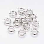 Anillos de enlace de plástico CCB, anillo, Platino, 15x2~2.5mm, agujero: 10 mm