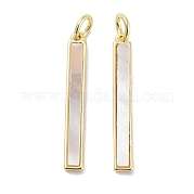 Подвески из латуни из натуральных ракушек KK-C051-18G