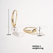 Элегантные серьги с жемчугом и медью с цирконом UR8130-2