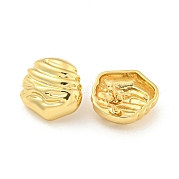 Серьги-гвоздики из латуни с реечным покрытием EJEW-C102-20G