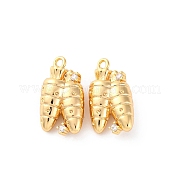 Подвески латунные горный хрусталь KK-E793-02G