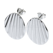 Серьги-гвоздики из нержавеющей стали 201 EJEW-K270-17P