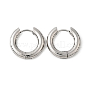 Серьги-кольца Huggie Hoop из нержавеющей стали 202 EJEW-O087-08O-P