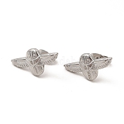 304 Stainless Steel Airplane Stud Earrings for Women EJEW-I281-17P