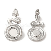 Серьги-гвоздики в форме змеи из нержавеющей стали 304 EJEW-C114-32P