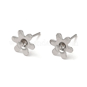 Фурнитура для сережек-гвоздиков из нержавеющей стали Flower 201 STAS-Q315-09P