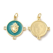 Латунные микро проложить кубического циркония подвески KK-M246-16G-04