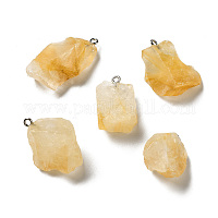 Pendenti in citrino naturale grezzo grezzo&nbsp;G-A028-01G