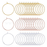 DICOSMETIC 12Pcs 6 Style Stainless Steel Huggie Hoop Earring Findings 2.5mm  Hole Round Leverback Earring Hooks with Loop for DIY Bracelet Necklace  Earrings Keychain Craft Jewelry Making 