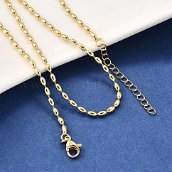 Colliers à maillons ovales en laiton de 2.5 mm, sans plomb et sans cadmium, Plaqué longue durée, crémaillère plaquage, véritable 18k plaqué or, 17.80 pouce (45.2 cm)