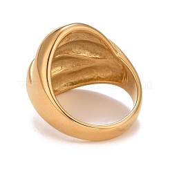 Anillo de dedo grueso texturizado de acero inoxidable 304 con revestimiento iónico (IP) para hombres y mujeres&nbsp;RJEW-B040-03G