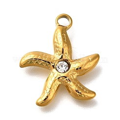 Placcatura ionica (ip) ciondoli in strass in acciaio inossidabile 304&nbsp;STAS-A104-16G