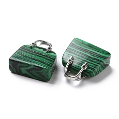 Ciondoli malachite sintetici&nbsp;KK-E274-01P-018