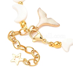 Braccialetti con perline di perle di conchiglia da donna&nbsp;BJEW-JB12425