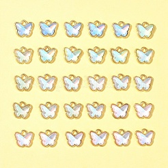 30 Stück Glas-Anhänger aus Legierung&nbsp;FIND-FS0002-79