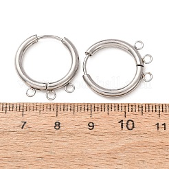 Boucles d'oreilles créoles en acier inoxydable 304&nbsp;STAS-D183-03B-P