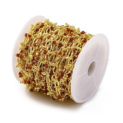 Catene di perline di corniola naturale sfaccettata fatte a mano&nbsp;CHC-L050-01G-06