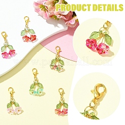 7 pz decorazioni pendenti in vetro e acrilico&nbsp;HJEW-YW00125