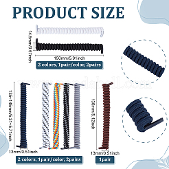 8 Paar Polyester-Federschnürsenkel in 8 Ausführungen&nbsp;DIY-BC0015-53