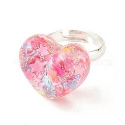 3D-Harzherz mit verstellbarem Sternring&nbsp;RJEW-JR00457
