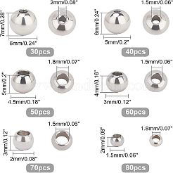 330 pz 6 perline in acciaio inossidabile stile 202&nbsp;STAS-UN0026-91