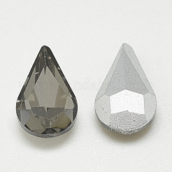 Cabochons en verre avec strass de dos avec point&nbsp;RGLA-T082-6x10mm-03