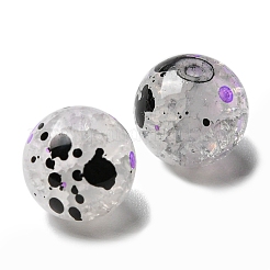 Perles en verre craquelé transparentes&nbsp;GLAA-D012-02E