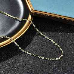 Collane a catena in ottone placcato a cremagliera per le donne&nbsp;LS-NJEW-H049-03G