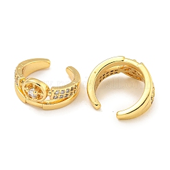 Messing Micro Pave Zirkonia Manschette Ohrringe&nbsp;EJEW-C104-087G