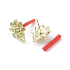 Fornituras de aretes de aleación dorada con revestimiento en estante&nbsp;EJEW-B036-01G-04