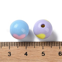 Perles acryliques opaques bicolores&nbsp;X-SACR-I005-07B
