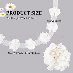 Polyester-Chiffon-Spitzenbesatz&nbsp;OCOR-WH0007-02