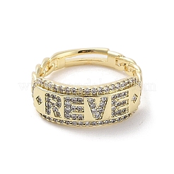 Verstellbare Ringe aus Messing mit Pavé-Zirkonia&nbsp;RJEW-M170-25G