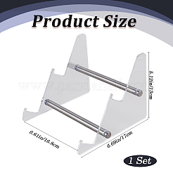 Espositori per tastiera in acrilico e lega a 2 livello&nbsp;ODIS-WH20003-02A-02