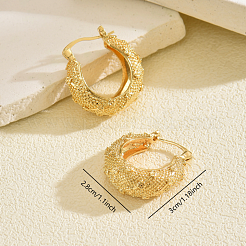 Aretes de aro texturizados de latón&nbsp;OS8386