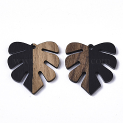 Pendentifs en bois de résine et de noyer&nbsp;RESI-S358-24J