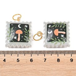 Bedruckte undurchsichtige Acrylanhänger&nbsp;SACR-P036-01J-G