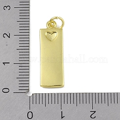 Pendenti in zirconi cubici trasparenti in micro pavè di ottone&nbsp;KK-P266-06G-G