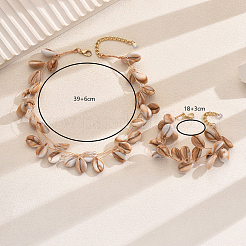 Böhmische Muschelarmbänder und Ohrringe-Sets für Damen&nbsp;ZW8417
