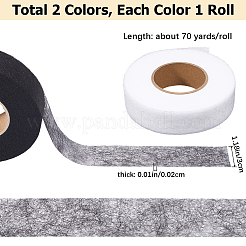 2 rollo de película adhesiva termofusible de doble cara de poliamida de tela no tejida de 2 colores&nbsp;DIY-GF0009-33A