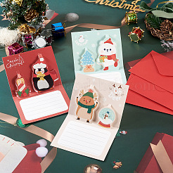 18 Beutel 3 Farben Weihnachtspapier Glückwunschkarte&nbsp;DIY-TA0013-84