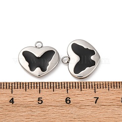 Breloques en émail en acier inoxydable 304&nbsp;STAS-L022-008P-A