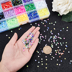 Cabochon di forma rotonda piatta in resina&nbsp;MRMJ-WH0074-28