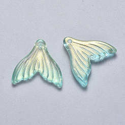 Transparentes pintados con spray colgantes de cristal&nbsp;X-GLAA-S190-009A-03