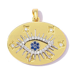 Ciondoli in ottone con micro pavé di zirconi blu royal&nbsp;CU-OY001-67G