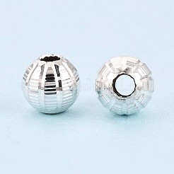Strukturierte 925 Sterling Silber Perlen&nbsp;STER-T008-49S