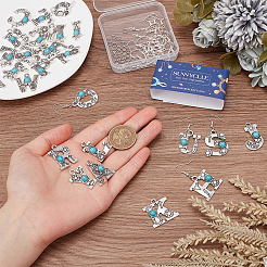 DIY-Set zur Herstellung baumelnder Ohrringe aus Legierung mit Initialen&nbsp;DIY-SC0024-99