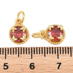 Messing ebnen Zirkonia Charms&nbsp;KK-K340-52G-04
